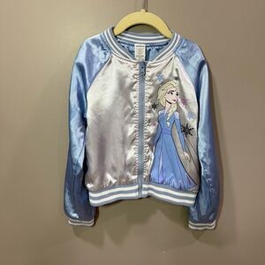 Frozen Kids Reversable Jacket - Blue and Silver